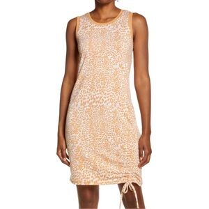 Laila Ali Animal Print Adjustable Ruched Tank Dress